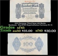 1922 Germany Third Issue 100 Marks Banknote - Post