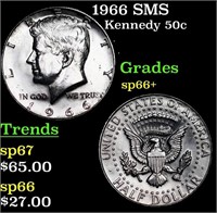 1966 SMS Kennedy Half Dollar 50c Grades sp66+