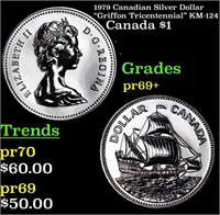Proof 1979 Canadian Silver Dollar "Griffon Tricent