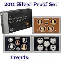 2011 Mint Proof Set In Original Case! 14 Coins Ins