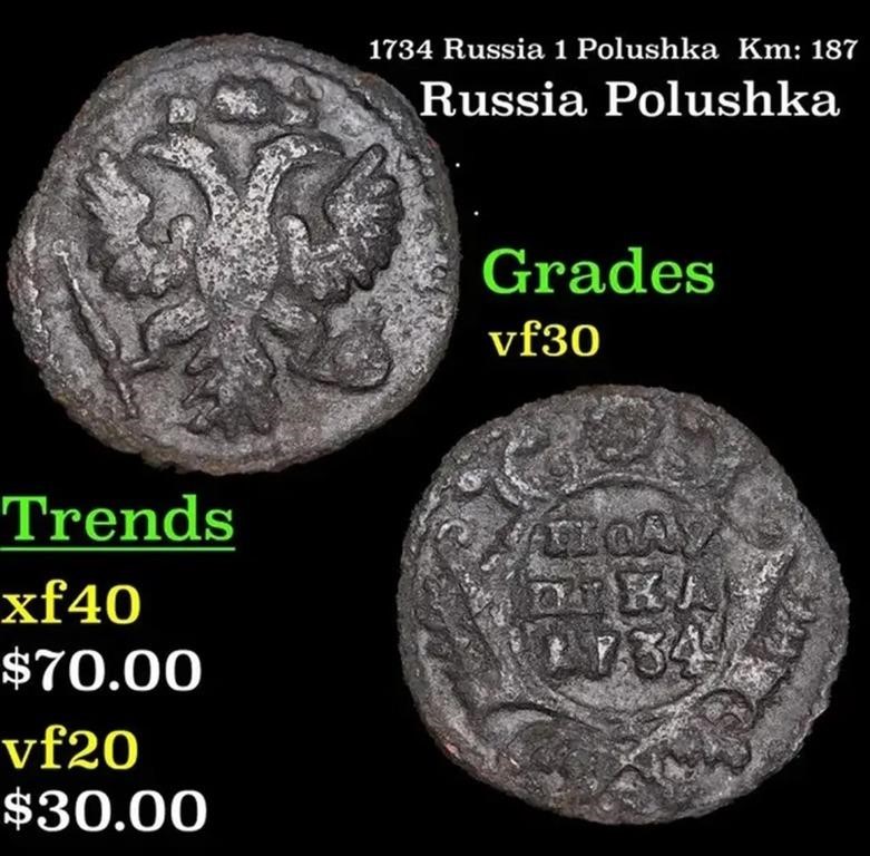 1734 Russia 1 Polushka  Km: 187 Grades vf++