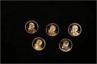 Group of 5 Proof Sacagawea $1 (2004-s, 2003-s, 200