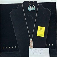 Murano glass 2pc necklace & earrings