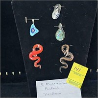 5 pieces Murano Glass pendants