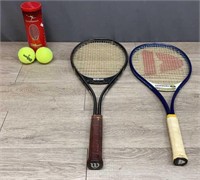 2 Tennis Rackets & 2 Balls