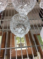 Cut crystal candle holder