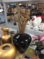 Haeger black vase