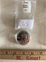John F Kennedy 1 OZ Commemorative Silver Coin