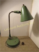 vintage olive green desk lamp mod style