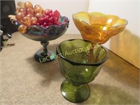vintage Indiana glass compote type glassware