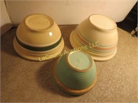 vintage striped band bowls