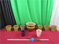 Flower Pots-Various Sizes & Brackets
