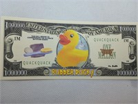 Rubber ducky banknote