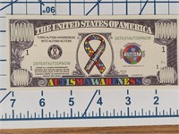Autism awareness banknote