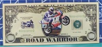 Road warrior million dollar banknote