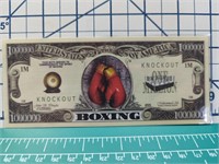 Boxing banknote $1 million dollars
