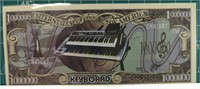Keyboard million dollar banknote