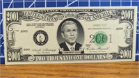 2001 Commander Bush banknote