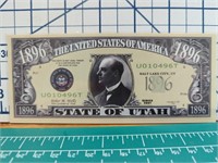 State of Utah banknote