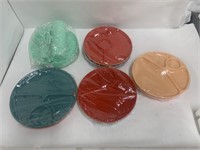 Stack Of Multi-Colored Plastic Picnic Plates &