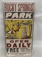 14" X 28" Rocky Springs Park Framed Sign