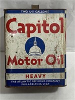 2-Gal Capitol Motor Oil Can
