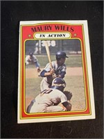1972 Topps Maury Wills In Action Baseball Card #43