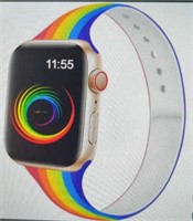 Rainbow striped watch band for Apple watches