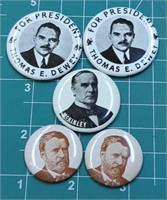 Political election pin lot