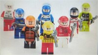 NASCAR Lego style building block characters