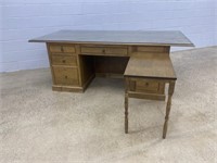 Modern Wooden Double Pedestal Desk