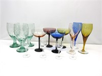 Assorted Colored Beverage Glasses