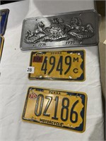 MOTORCYCLE PLATES AND ALUMINUM PLATE
