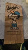Vintage 1971 Snoopy Summertime Paper Lunch Bags 20
