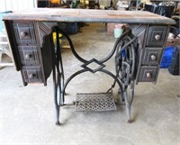 Antique Sewing Machine Table