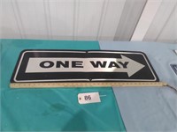 Single Sided One Way Metal Sign