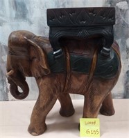 11 - WOODEN ELEPHANT STAND 19"T (G155)