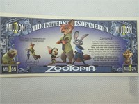 Zootopia banknote
