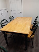 5'X36" x 30" HIGH KITCHEN TABLE W/4 CHAIRS