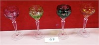 11 - LOT OF 3 CUT-TO-CLEAR STEMWARE (G7)