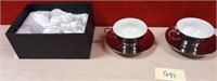 11 - 2 THOMAS COLLECTION TEACUPS & SAUCERS SETS