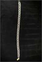 Large Sterling Link Necklace W/ Marcasites