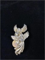 Sterling Angel Pin