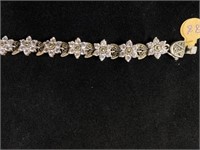 Sterling CZ & Marcasite Bracelet