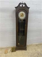 Mahogany Colonial Tubular Grandfather's Clock