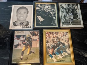 ASSORTED NFL SIGNED PHOTOS, PANTHERS, BRONCOS,