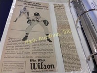 binder w/ sports celebrities-'67 Green Bay Packers