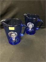 (2) Shirley Temple Cream Pitchers