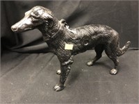 Russian Wolfhound Cast Metal Dog