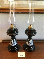 Mary Gregory Oil Lamps